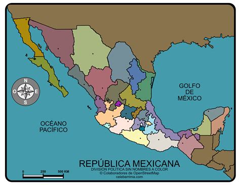 mapa de republica mexicana